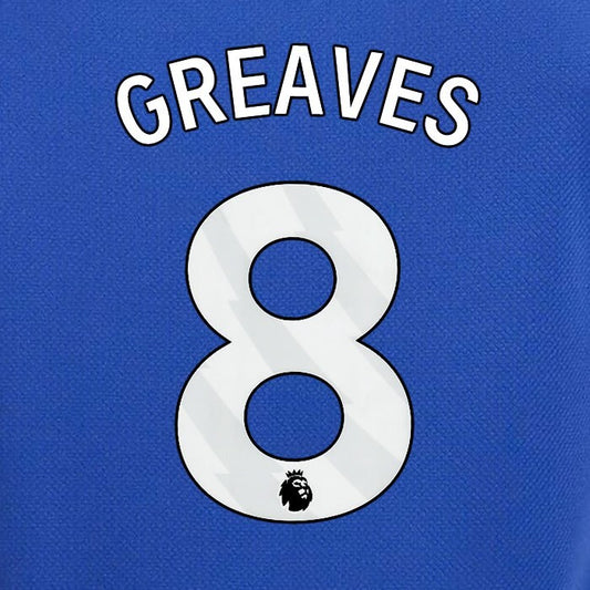 2023 2024 OFFICIAL CHELSEA GREAVES 8 WHITE HOME PLAYER SIZE NAMESET
