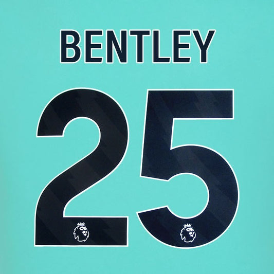 2025 2026 WOLVES AWAY BLACK BENTLEY 25 OFFICIAL PLAYER SIZE NAMESET
