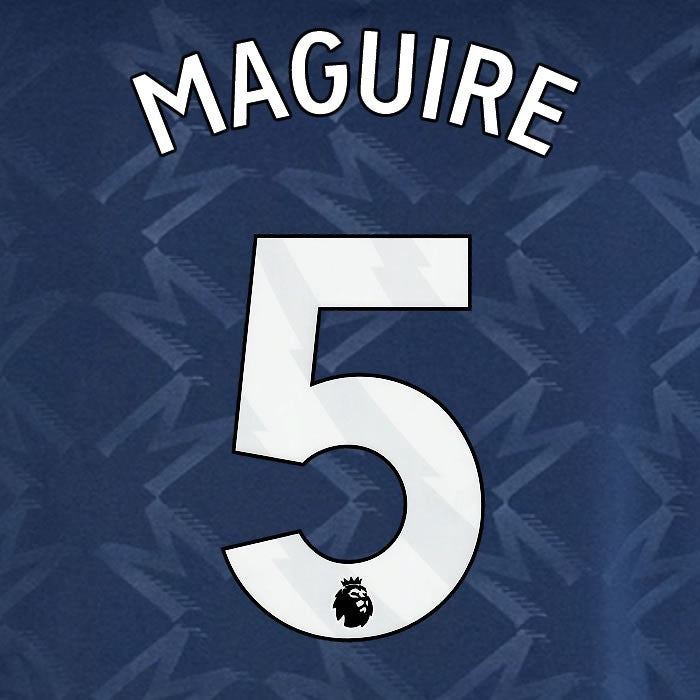 2024 2025 MANCHESTER UNITED MAGUIRE 5 AWAY WHITE PLAYER SIZE NAMESET