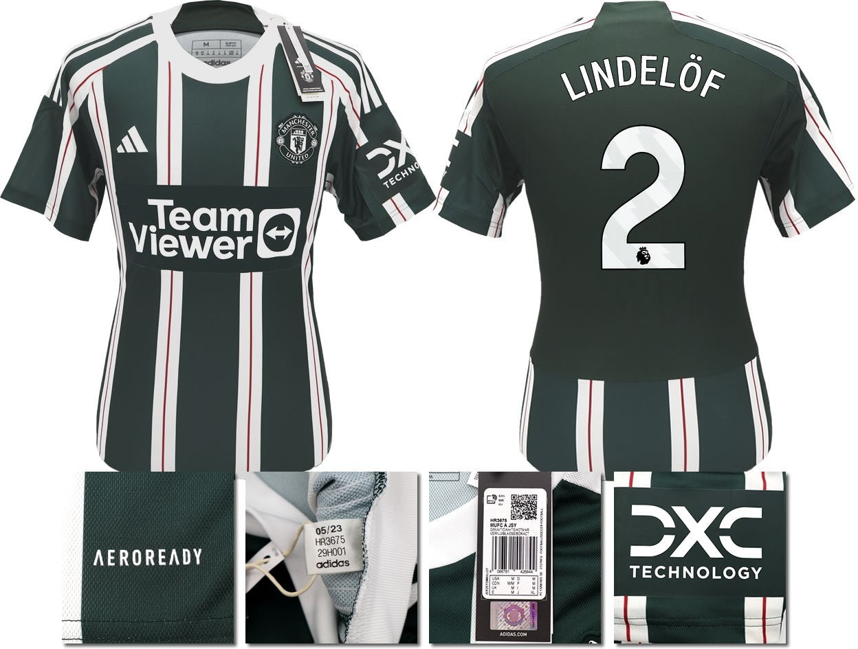 BNWT 2023 2024 MAN UTD ADIDAS AWAY SHIRT LINDELOF 2