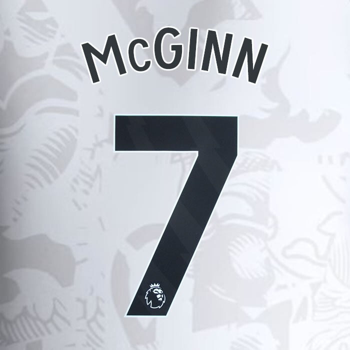 2023 2024 ASTON VILLA McGINN 7 OFFICIAL BLACK AWAY PLAYER SIZE NAMESET