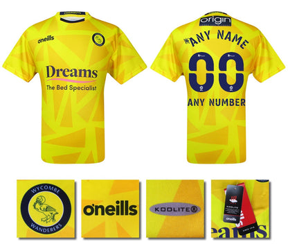 BNWT 20/21 WYCOMBE WANDERERS AWAY O'NEILLS FOOTBALL SHIRT AKINFENWA 20 MEN'S MED