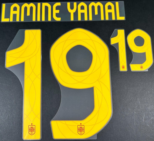 SPAIN 2024 2025 OFFICIAL AVERY DENNISON LAMINE YAMAL 19 HOME AND AWAY SETS