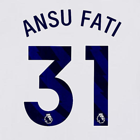 2023 2024 BRIGHTON ANSU FATI 31 OFFICIAL BLUE HOME PLAYER SIZE NAME SET