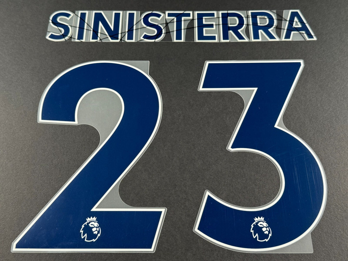 LEEDS UNITED 2022 2023 SINISTERRA 23 OFFICIAL AVERY BLUE PLAYER SIZE NAME SET