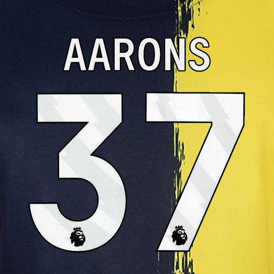 2023 2024 BOURNEMOUTH AARONS 37 WHITE 3rd PLAYER SIZE NAME SET