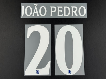 2025 2026 OFFICIAL CHELSEA JOAO PEDRO 20 HOME CUP PRINT PLAYER SIZE NAMESET