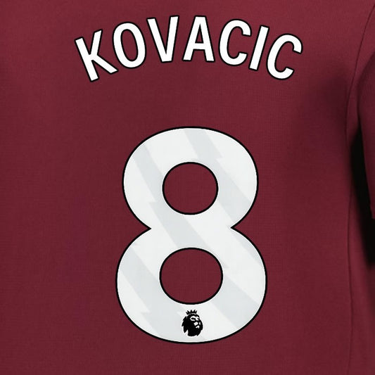 2024 2025 MANCHESTER CITY KOVACIC 8 WHITE 3RD PLAYER SIZE NAME SET