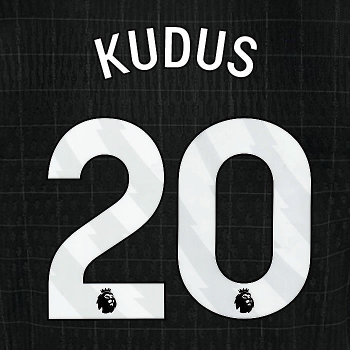 2025 2026 TOTTENHAM KUDUS 20 WHITE AWAY PLAYER SIZE NAME SET