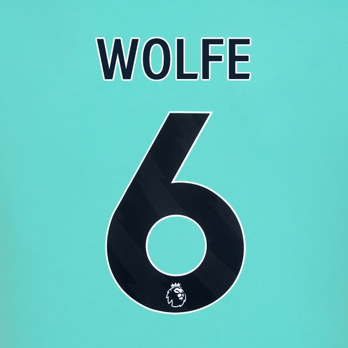 2025 2026 WOLVES AWAY BLACK WOLFE 6 OFFICIAL PLAYER SIZE NAMESET