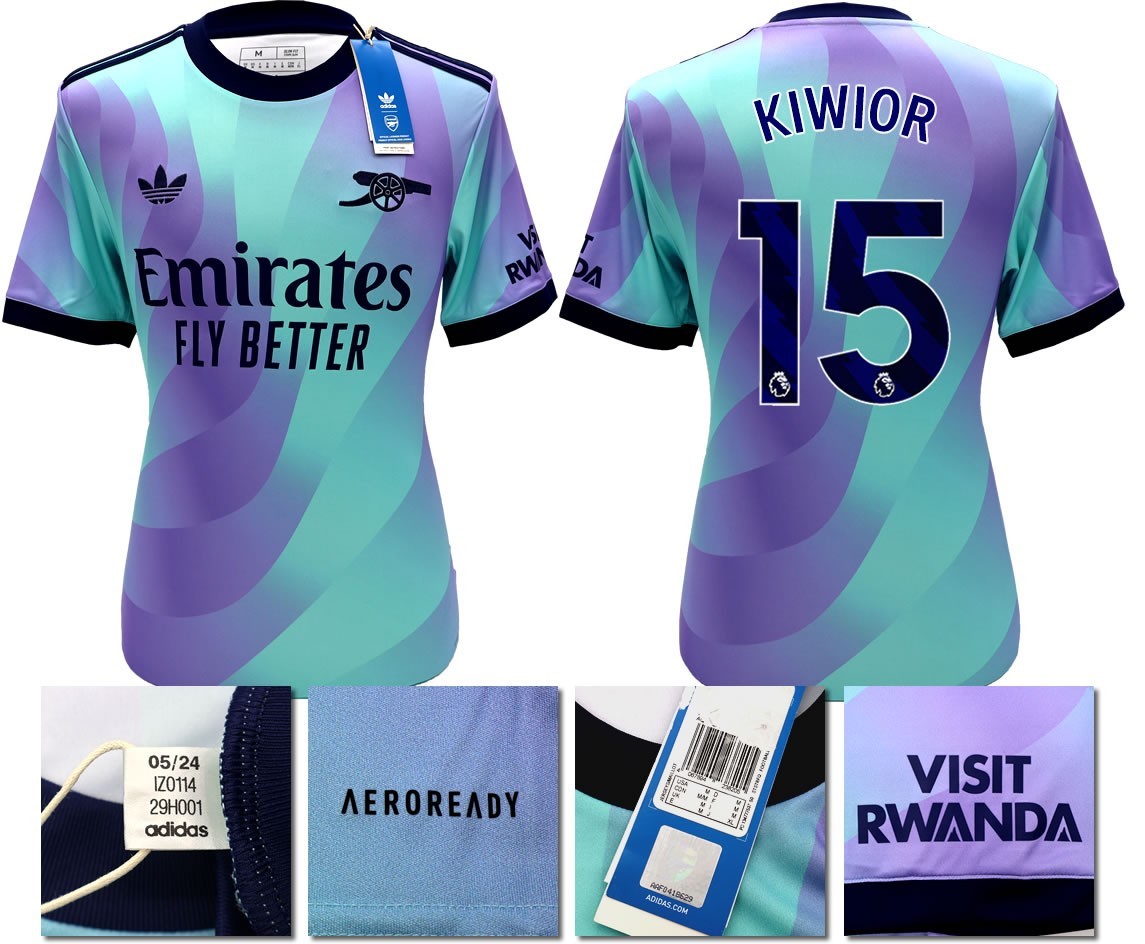 BNWT 2024/2025 ARSENAL F.C. ADIDAS 3RD SHIRT KIWIOR 15