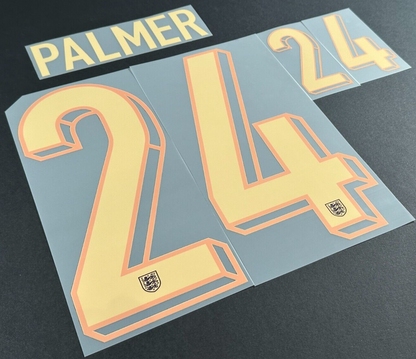 ENGLAND 2024-2025 OFFICIAL SPORTING ID PALMER 24 AWAY PLAYER SIZE NAME SET
