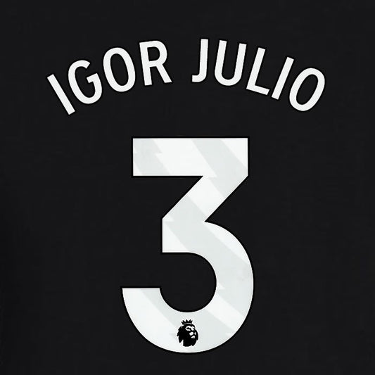 2023 2024 BRIGHTON IGOR JULIO 3 OFFICIAL WHITE AWAY PLAYER SIZE NAME SET