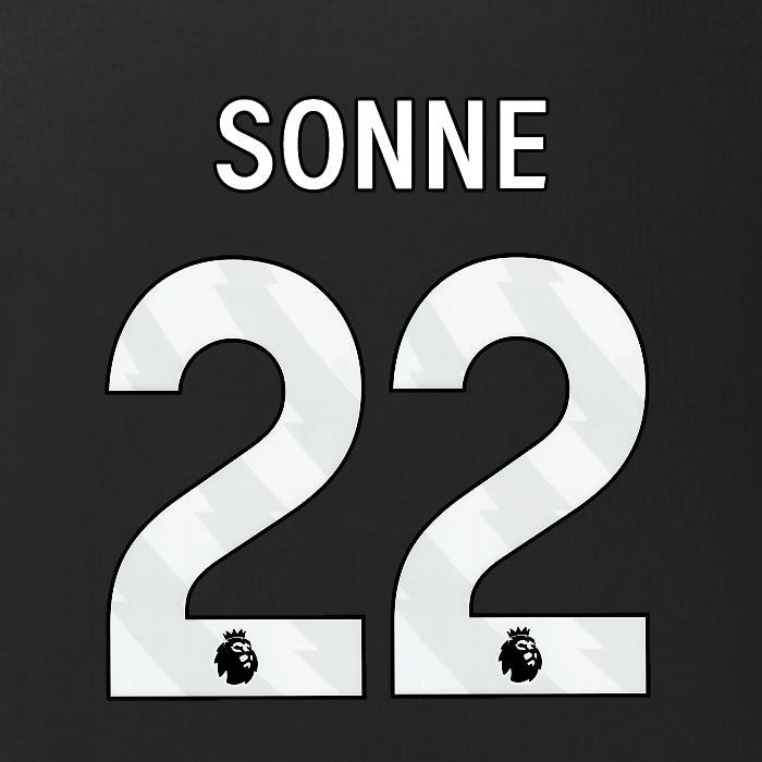 2025 2026 BURNLEY SONNE 22 OFFICIAL WHITE 3RD PLAYER SIZE NAMESET