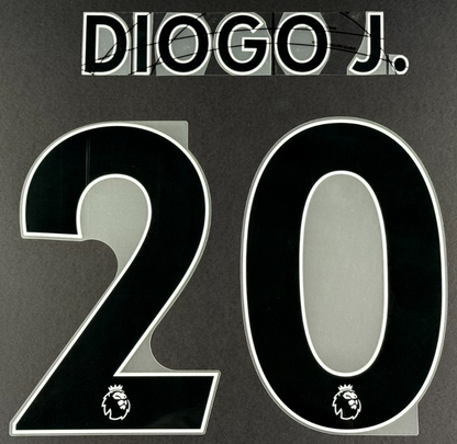2021 / 2022 OFFICIAL LIVERPOOL DIOGO J. 20 BLACK PLAYER SIZE NAMESET 230MM