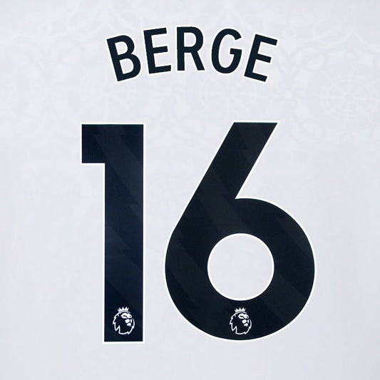 2025 2026 OFFICIAL FULHAM BERGE 16 BLACK HOME PLAYER SIZE NAMESET