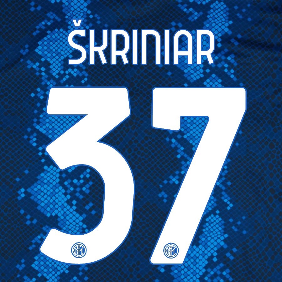 2021 2022 INTER MILAN OFFICIAL HOME SKRINIAR 37 PLAYER SIZE NAMESET