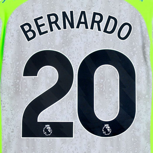 2025 2026 MANCHESTER CITY BERNARDO 20 BLACK 3RD PLAYER SIZE NAME SET