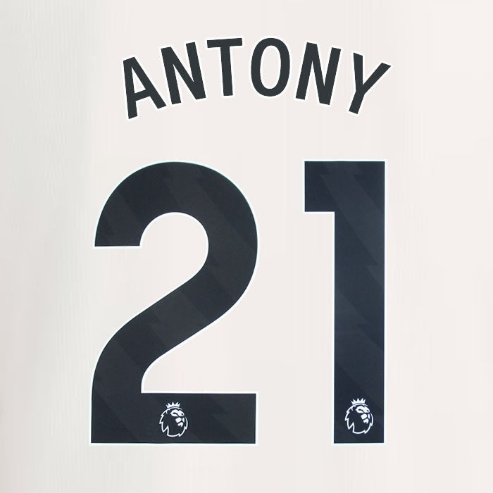 2023 2024 MANCHESTER UNITED ANOTONY 21 3rd BLACK PLAYER SIZE NAMESET