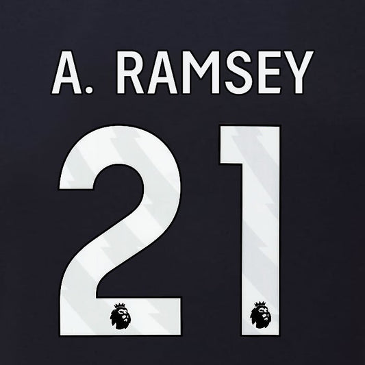 2023 2024 BURNLEY A. RAMSEY 21 OFFICIAL WHITE 3RD PLAYER SIZE NAMESET