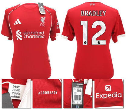 BNWT 2025 2026 LIVERPOOL ADIDAS HOME SHIRT BRADLEY 12 MEN'S