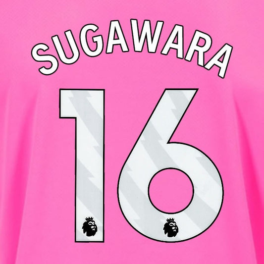 2024 2025 OFFICIAL SOUTHAMPTON SUGAWARA 16 WHITE 3RD PLAYER SIZE NAME SET