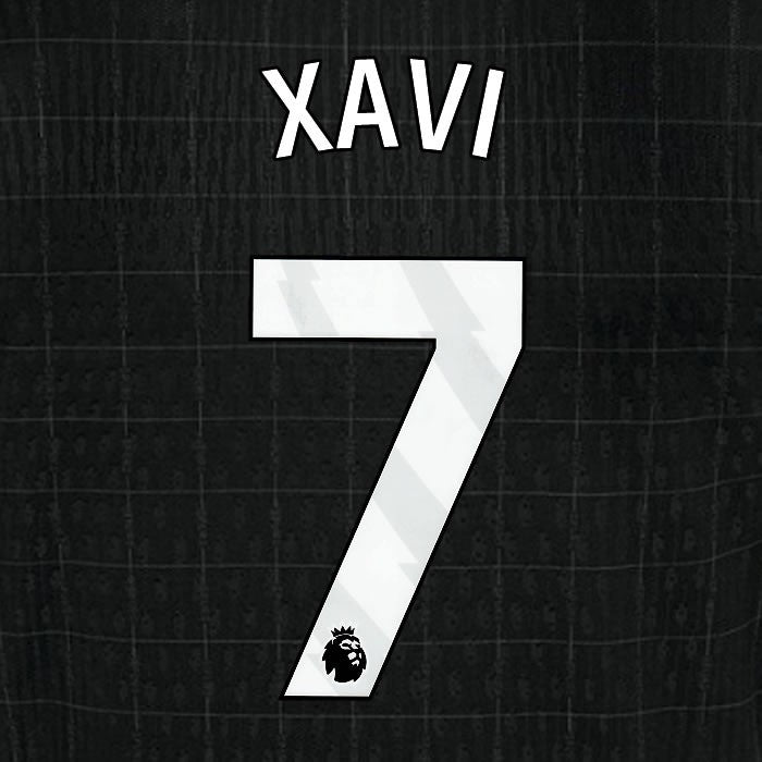 2025 2026 TOTTENHAM XAVI 7 WHITE AWAY PLAYER SIZE NAME SET