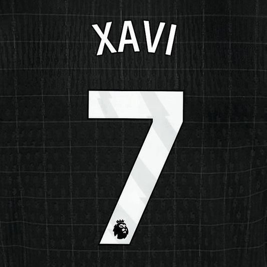 2025 2026 TOTTENHAM XAVI 7 WHITE AWAY PLAYER SIZE NAME SET
