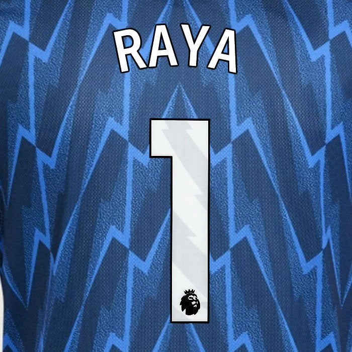 2025 2026 ARSENAL RAYA 1 WHITE AWAY OFFICIAL PLAYER SIZE NAMESET