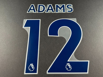 LEEDS UNITED 2022 2023 ADAMS 12 OFFICIAL AVERY BLUE PLAYER SIZE NAME SET