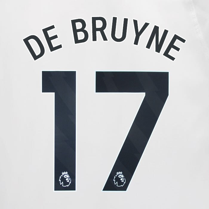 2023 2024 MAN CITY DE BRUYNE 17 BLACK AWAY PLAYER SIZE NAME SET