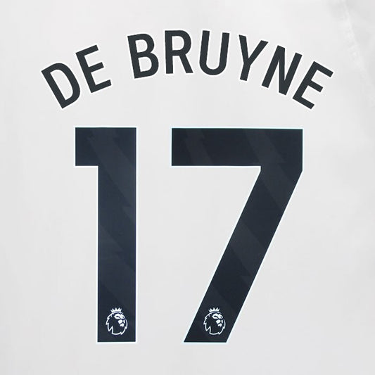 2023 2024 MAN CITY DE BRUYNE 17 BLACK AWAY PLAYER SIZE NAME SET