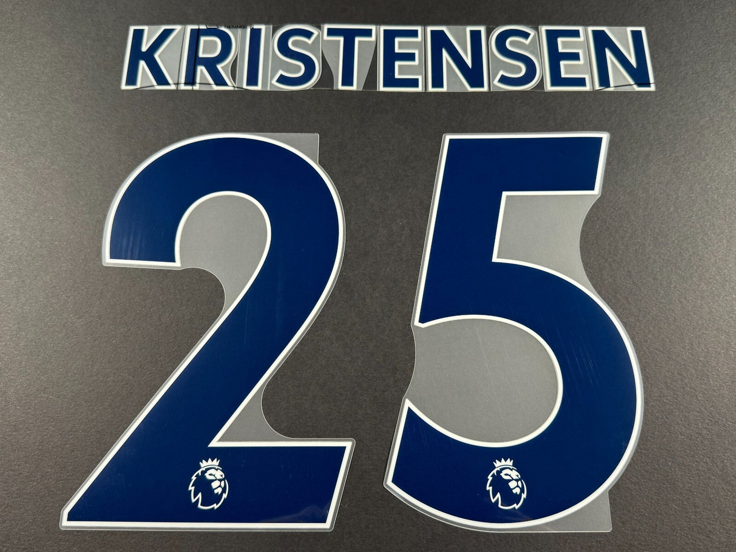 LEEDS UNITED 2022 2023 KRISTENSEN 25 OFFICIAL AVERY BLUE PLAYER SIZE NAME SET