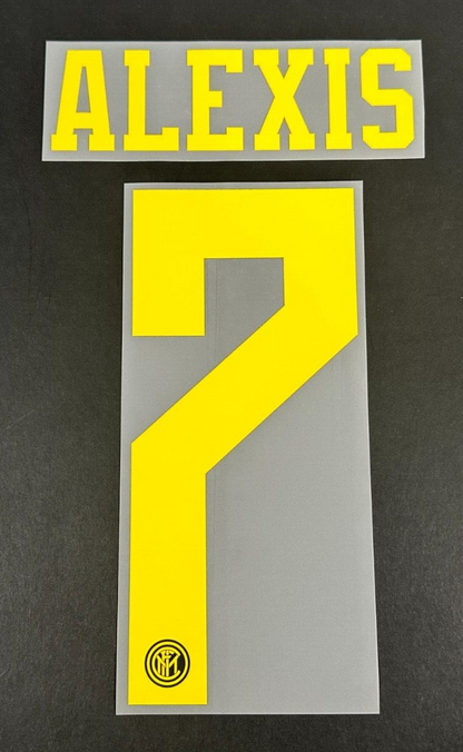 INTER MILAN THIRD 2019 - 2020 OFFICIAL ALEXIS 7 PLAYER SIZE NAMESET