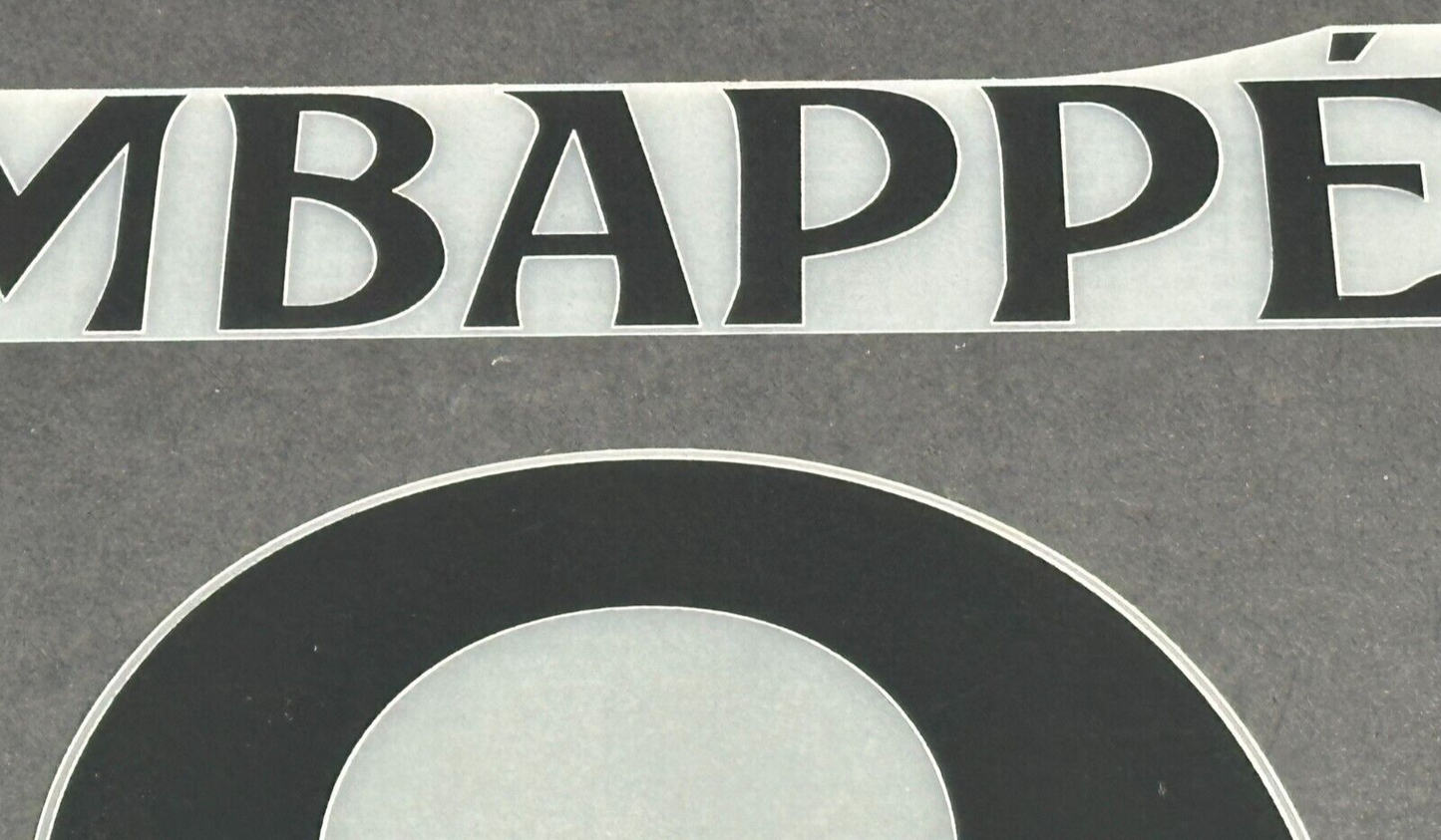 2024 2025 REAL MADRID MBAPPE 9 OFFICIAL AVERY DENNISON HOME PLAYER SIZE NAME SET