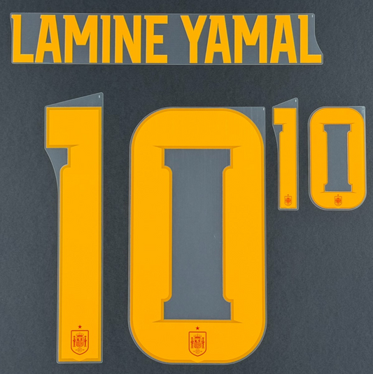 SPAIN 2026 (WC) OFFICIAL AVERY DENNISON LAMINE YAMAL 10 HOME PLAYER SIZE NAMESET