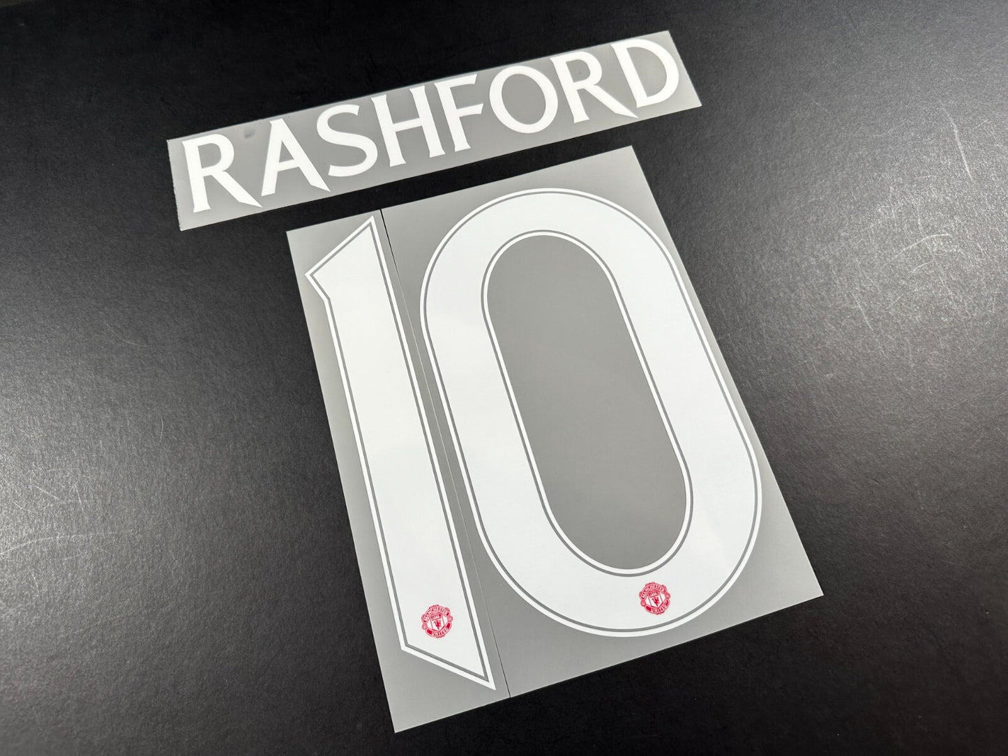 2024 2025 OFFICIAL MAN UNITED RASHFORD 10 WHITE CUP PLAYER SIZE NAMESET