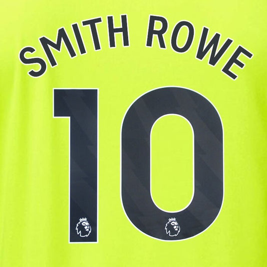 ARSENAL 23/24 SMITH - ROWE 10 OFFICIAL AVERY DENNISON BLACK PLAYER SIZE NAME SET