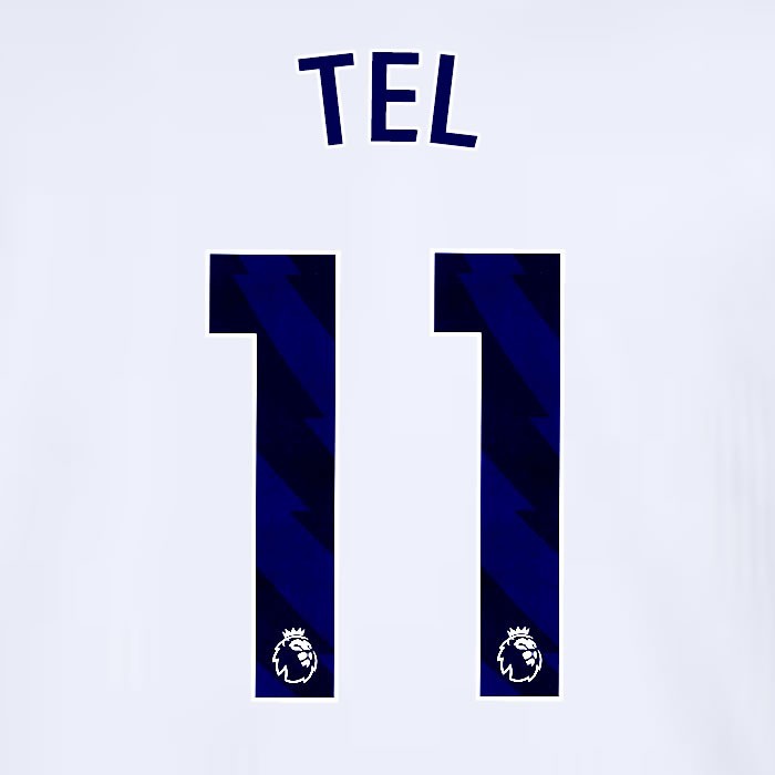 2024 2025 TOTTENHAM TEL 11 BLUE HOME PLAYER SIZE NAME SET