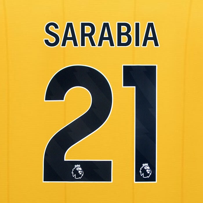 2023 2024 WOLVES HOME BLACK SARABIA 21 OFFICIAL PLAYER SIZE NAMESET