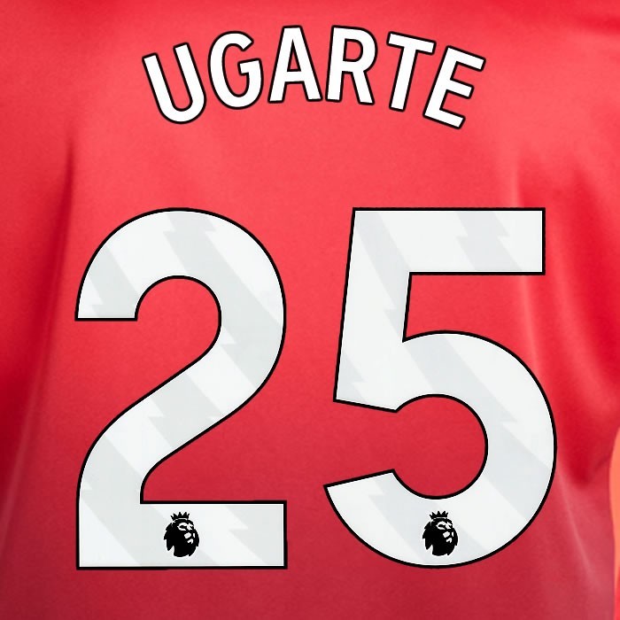 2024 2025 MANCHESTER UNITED UGARTE 25 HOME WHITE PLAYER SIZE NAMESET