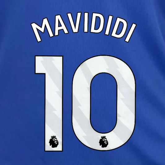 2024 2025 OFFICIAL LEICESTER CITY MAVIDIDI 10 WHITE HOME PLAYER SIZE NAME SET