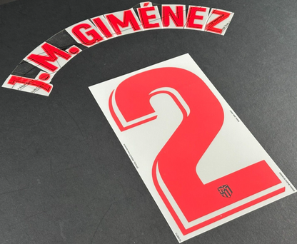 2019 2020 OFFICIAL ATLETICO MADRID J.M. GIMENEZ 2 AWAY PLAYER SIZE NAMESET