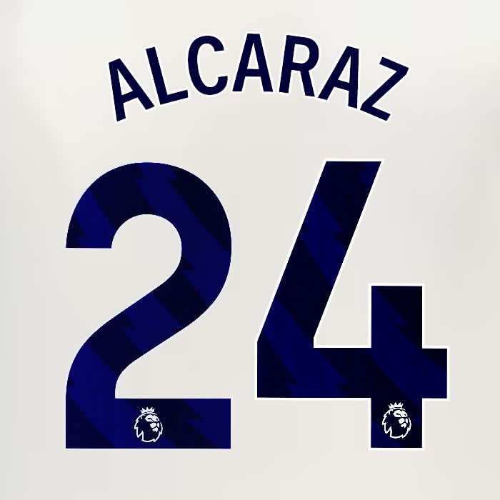 2024 2025 EVERTON ALCARAZ 24 OFFICIAL BLUE 3RD PLAYER SIZE NAMESET