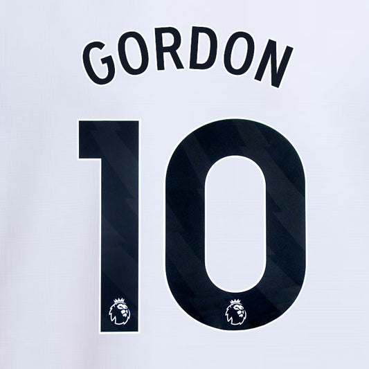 2024 2025 NEWCASTLE GORDON 10 OFFICIAL BLACK 3RD PLAYER SIZE NAME SET