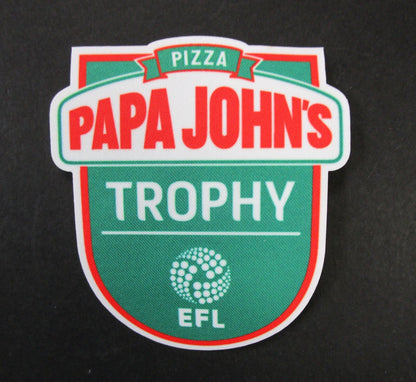 Official 2020 2021 EFL PAPA JOHN'S TROPHY SLEEVE PATCH PLAYER ISSUE
