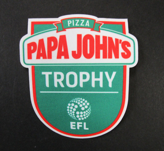 Official 2020 2021 EFL PAPA JOHN'S TROPHY SLEEVE PATCH PLAYER ISSUE
