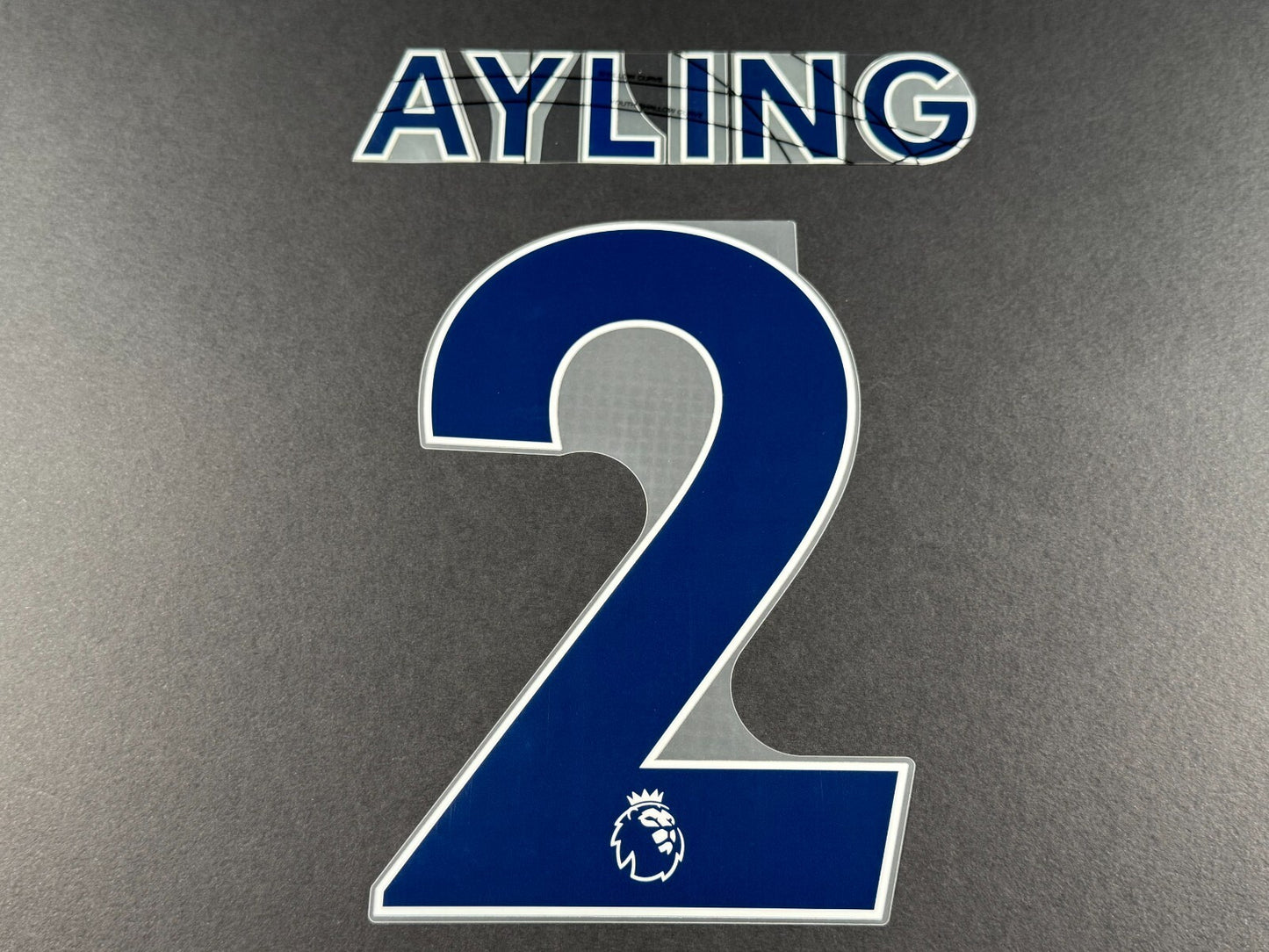 LEEDS UNITED 2022 2023 AYLING 2 OFFICIAL AVERY BLUE PLAYER SIZE NAME SET