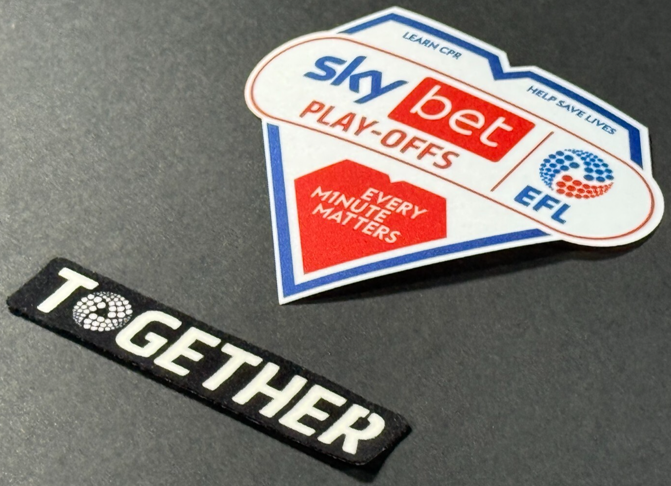 2024 2025 EFL SKY BET LEAGUE 2 & TOGETHER OFFICIAL PLAY - OFF SLEEVE PATCHES