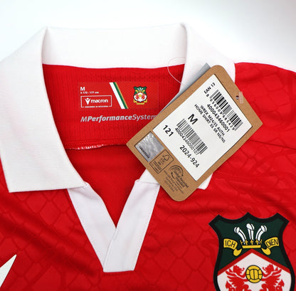 BNWT 2024 2025 WREXHAM A.F.C MACRON HOME SHIRT McCLEAN 7 + PATCHES / MEDIUM